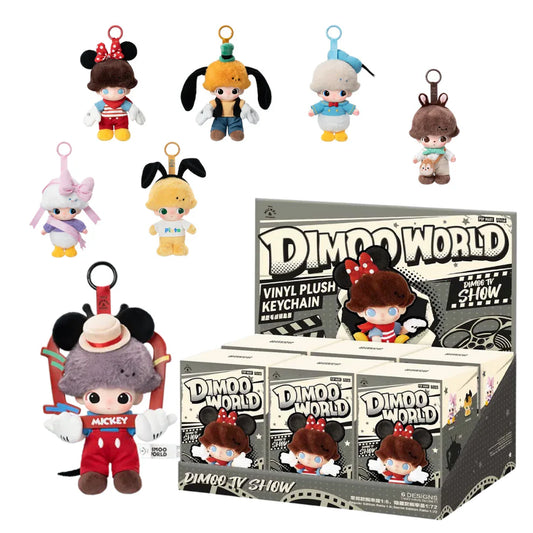 POP MART: DIMOO WORLD × DISNEY Series Vinyl Plush Keychain Blind Box