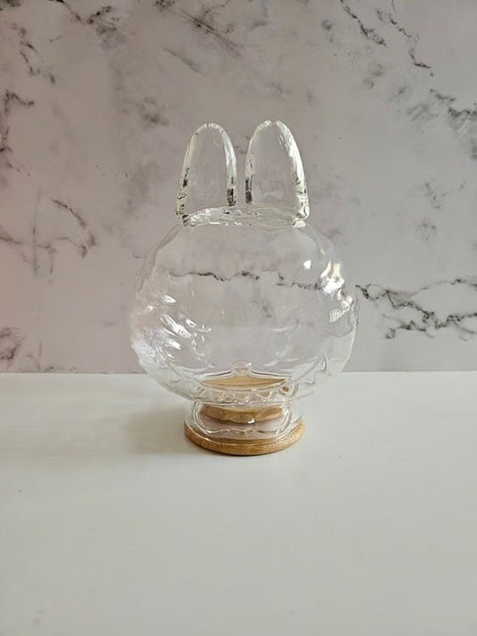 Pop Bean [ Labubu mixed beans ]Glass Container with Wood Lid authentic